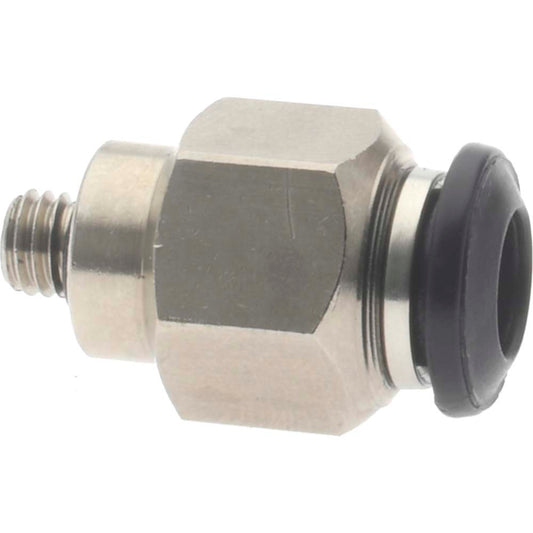 Aignep USA 50020N-6-M5 Push-to-Connect Tube x Universal Thread Fitting Straight, Universal, 6.00 mm OD