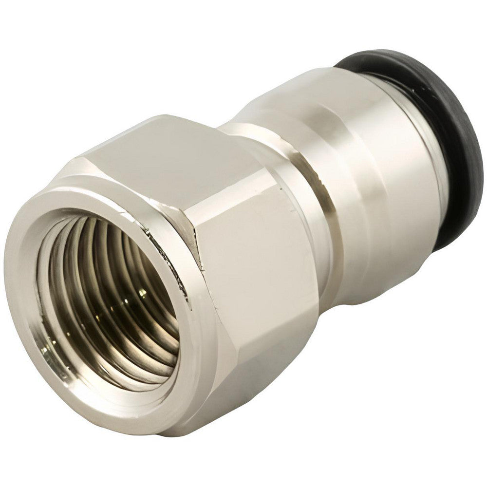 Aignep USA 50030N-3-M5 Push-to-Connect Tube x Female x Tube x Female BSPP Fitting Straight, 3.00 mm OD