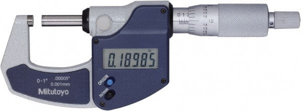 Mitutoyo 293-831-30CAL Electronic Outside Micrometer 1" Max, Solid Carbide Face