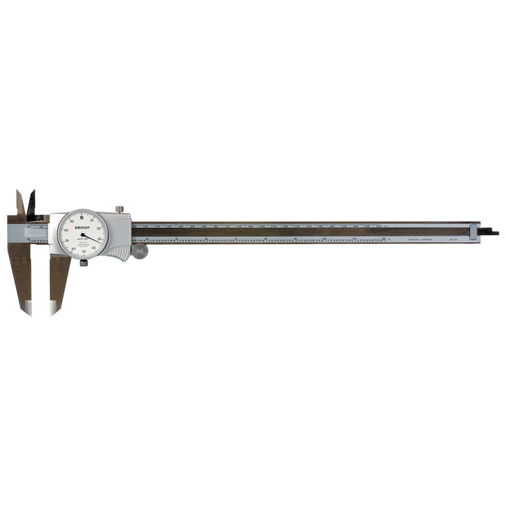 Mitutoyo 505-746CAL Dial Caliper 12", 0.001000" Graduation, 0.1" per Revolution, 0.0020" Accuracy, Calibrated, Steel Jaws