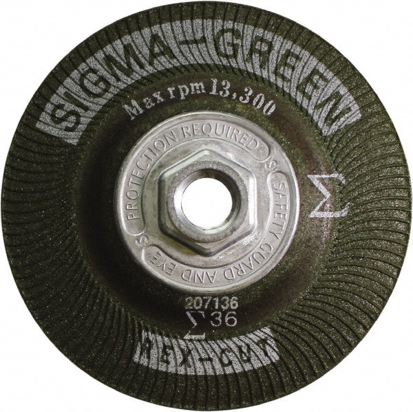 Rex Cut Abrasives 739053 Depressed Grinding Wheel  Type 27,  4-1/2" Dia,  Zirconia Alumina & Aluminum Oxide