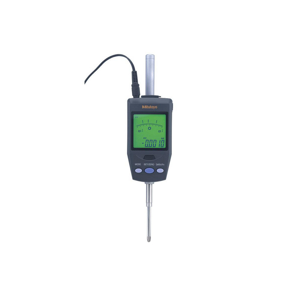 Mitutoyo 543-564A LCD Electronic Drop Indicator 60.90 mm Max, 0.0025 mm Accuracy, Flat Back