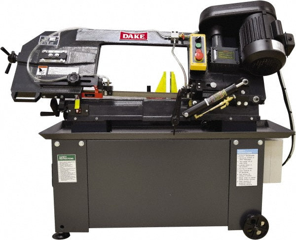 Dake 983100 7 x 12" Manual Horizontal Bandsaw 7" Max Cutting Dia, Step Pulley Drive