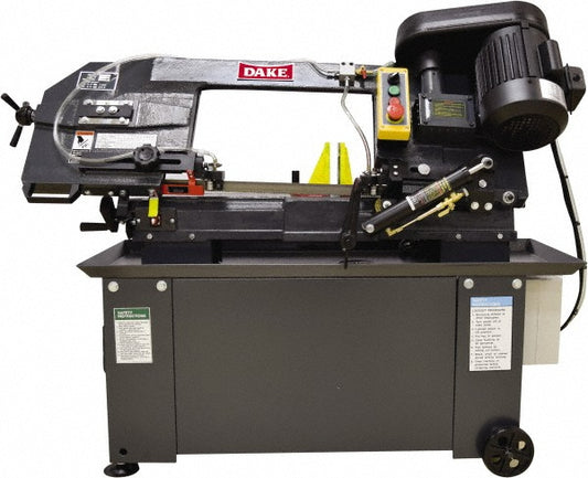 Dake 983100 7 x 12" Manual Horizontal Bandsaw 7" Max Cutting Dia, Step Pulley Drive