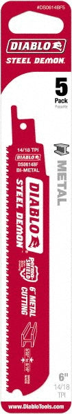 DIABLO DS0614BF5 Reciprocating Saw Blade 6" Long, Bi-Metal