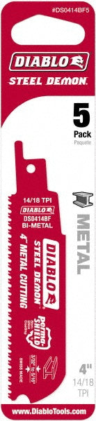 DIABLO DS0414BF5 Reciprocating Saw Blade 4" Long, Bi-Metal