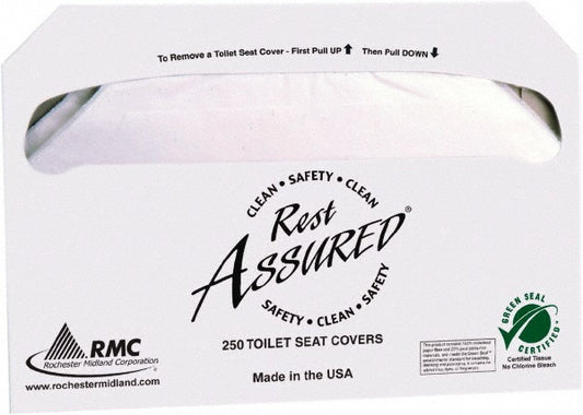 Rochester Midland Corporation 25121973 (10) 250-Sheet Packs Toilet Seat Covers