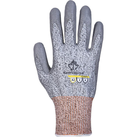 Superior Glove Works S13TAGPU-11 Cut, Puncture & Abrasion-Resistant Gloves Superior Glove Works S13TAGPU, Size 2X-Large, ANSI Cut A2, ANSI Puncture 3, Polyurethane, TenActiv