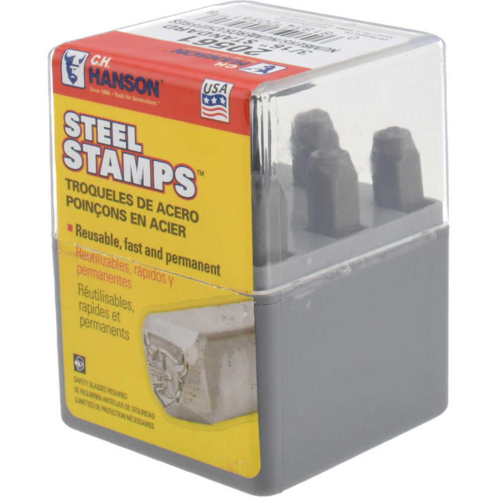 C.H. Hanson 20561 Standard Stamp Set 3/16" Character, 9 pc