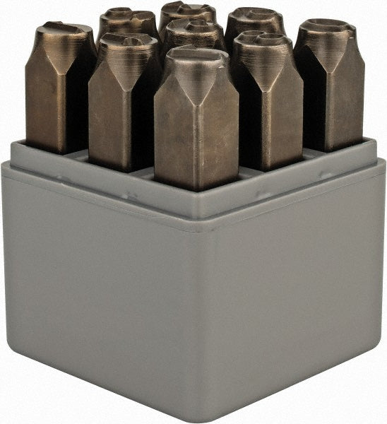 C.H. Hanson 20601 Standard Stamp Set 3/8" Character, 9 pc