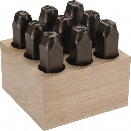 C.H. Hanson 20621 Standard Stamp Set 1/2" Character, 9 pc