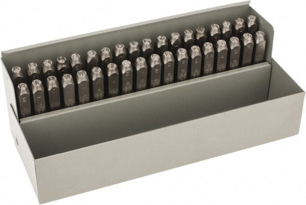 C.H. Hanson 21627 Heavy-Duty Stamp Set 3/16" Character, 36 pc