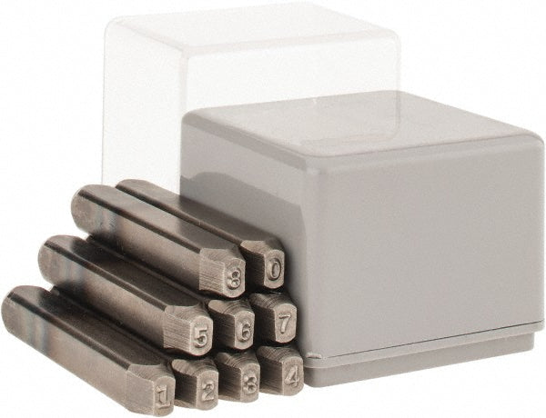 C.H. Hanson 25561 Reverse Stamp Set 1/8" Character, 9 pc