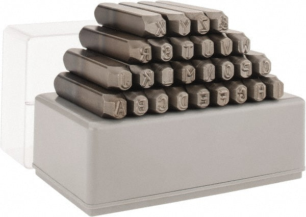 C.H. Hanson 25900 Low Stress Round Face-Full Stamp Set 1/4" Character, 27 pc