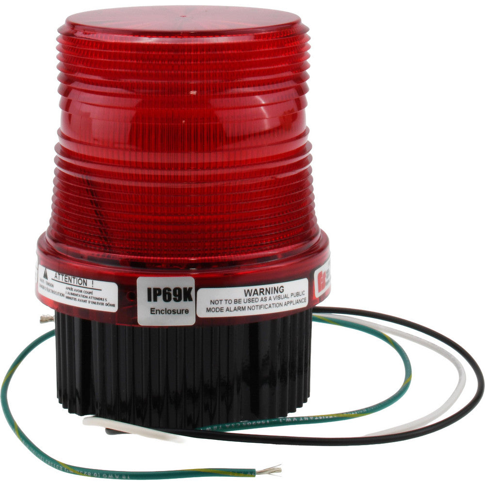 Federal Signal Corp FB2PST-120R Single Flash Strobe Light Red, Pipe & Surface Mount, 120VAC
