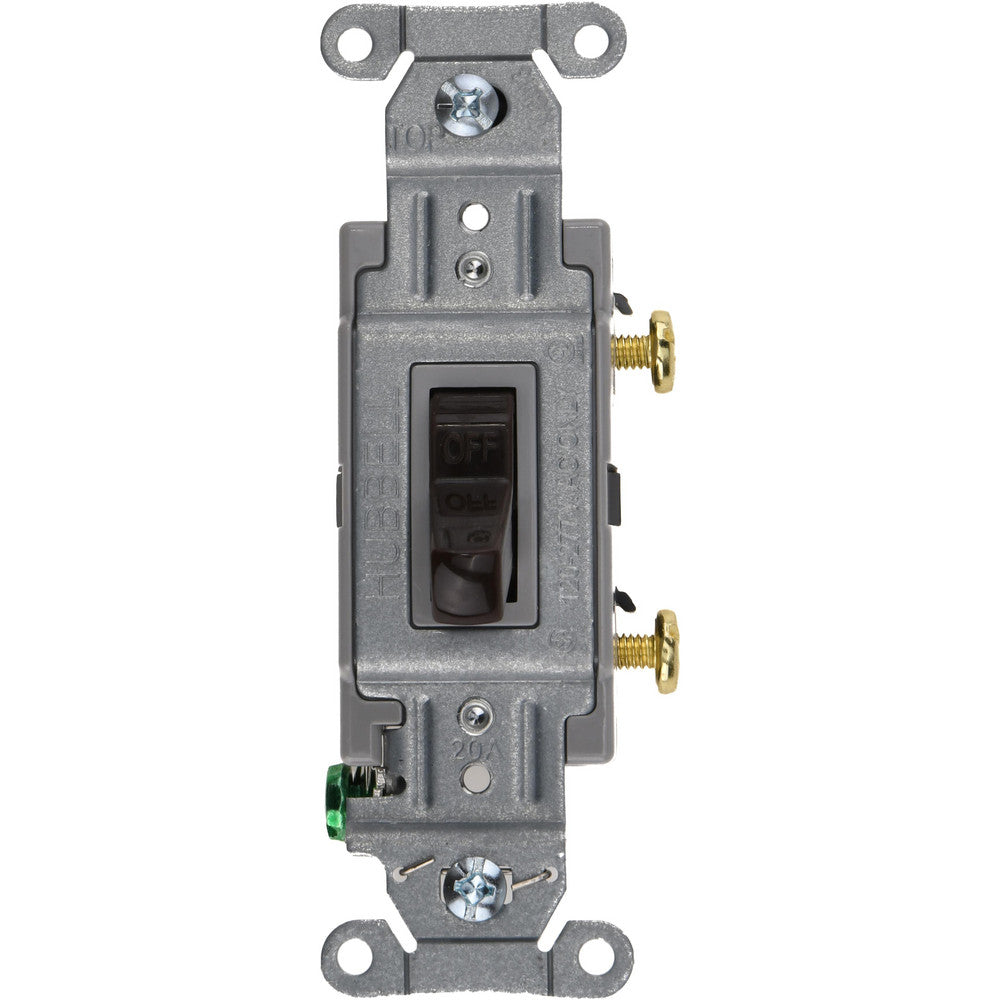 Hubbell Wiring Device-Kellems CS120 1 Pole, 120 to 277 VAC, 20 Amp, Commercial Grade Toggle Wall Switch