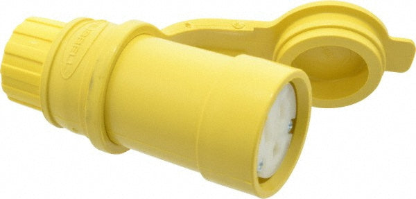 Hubbell Wiring Device-Kellems HBL15W47 Straight Blade Connector Commercial, 5-15R, 125VAC, Yellow