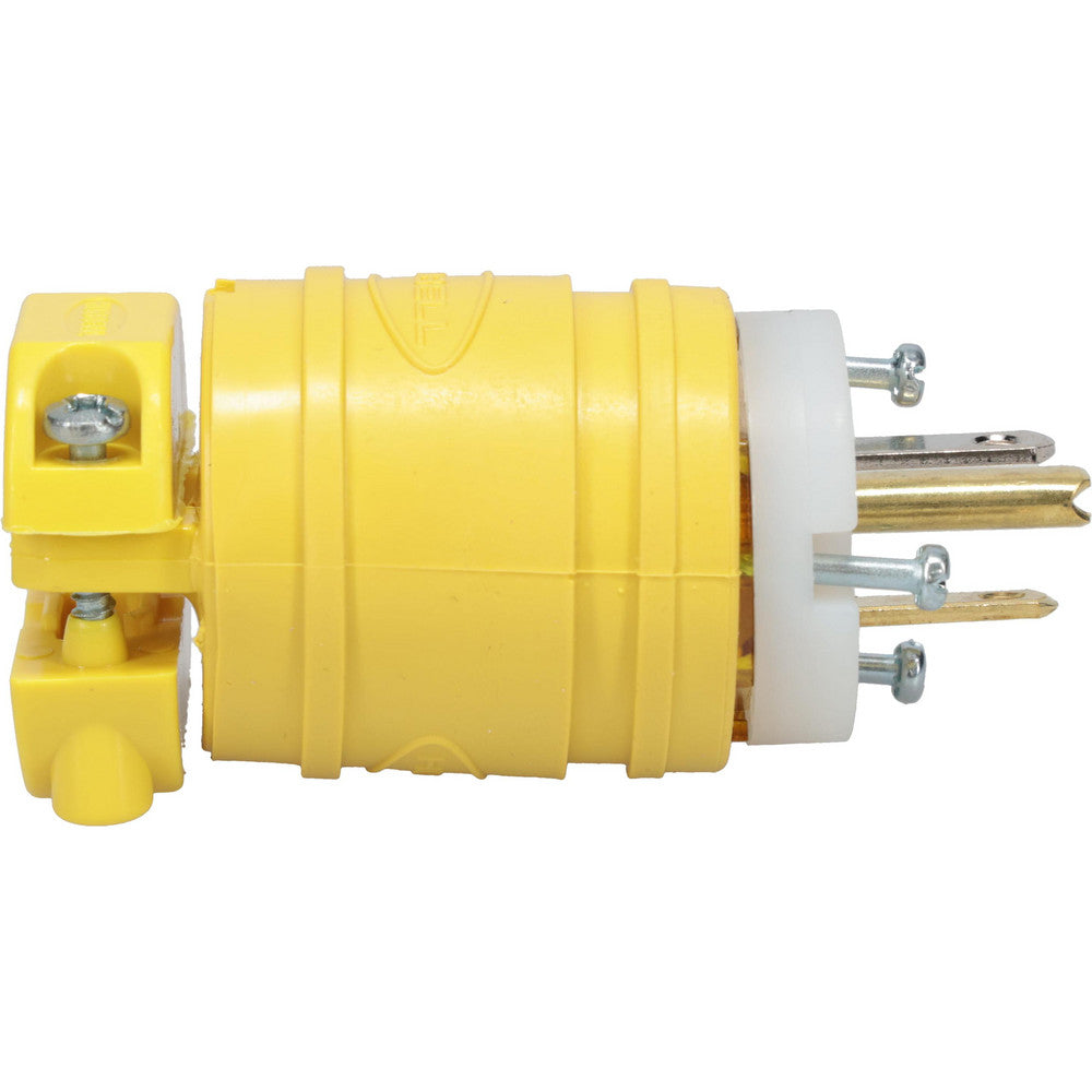 Hubbell Wiring Device-Kellems HBL1447 Straight Blade Plug Commercial, 5-15P, 125VAC, Yellow