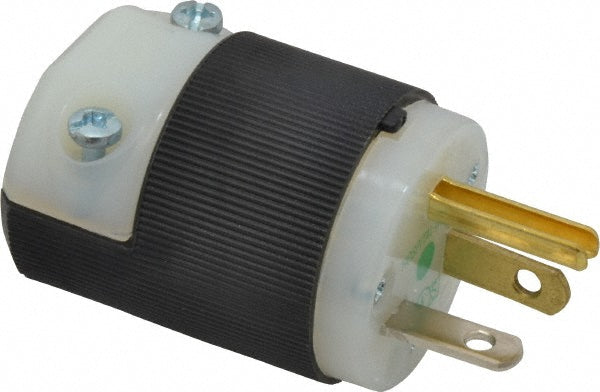 Hubbell Wiring Device-Kellems HBL8315C Straight Blade Plug Hospital, 5-20P, 125VAC, Black & White