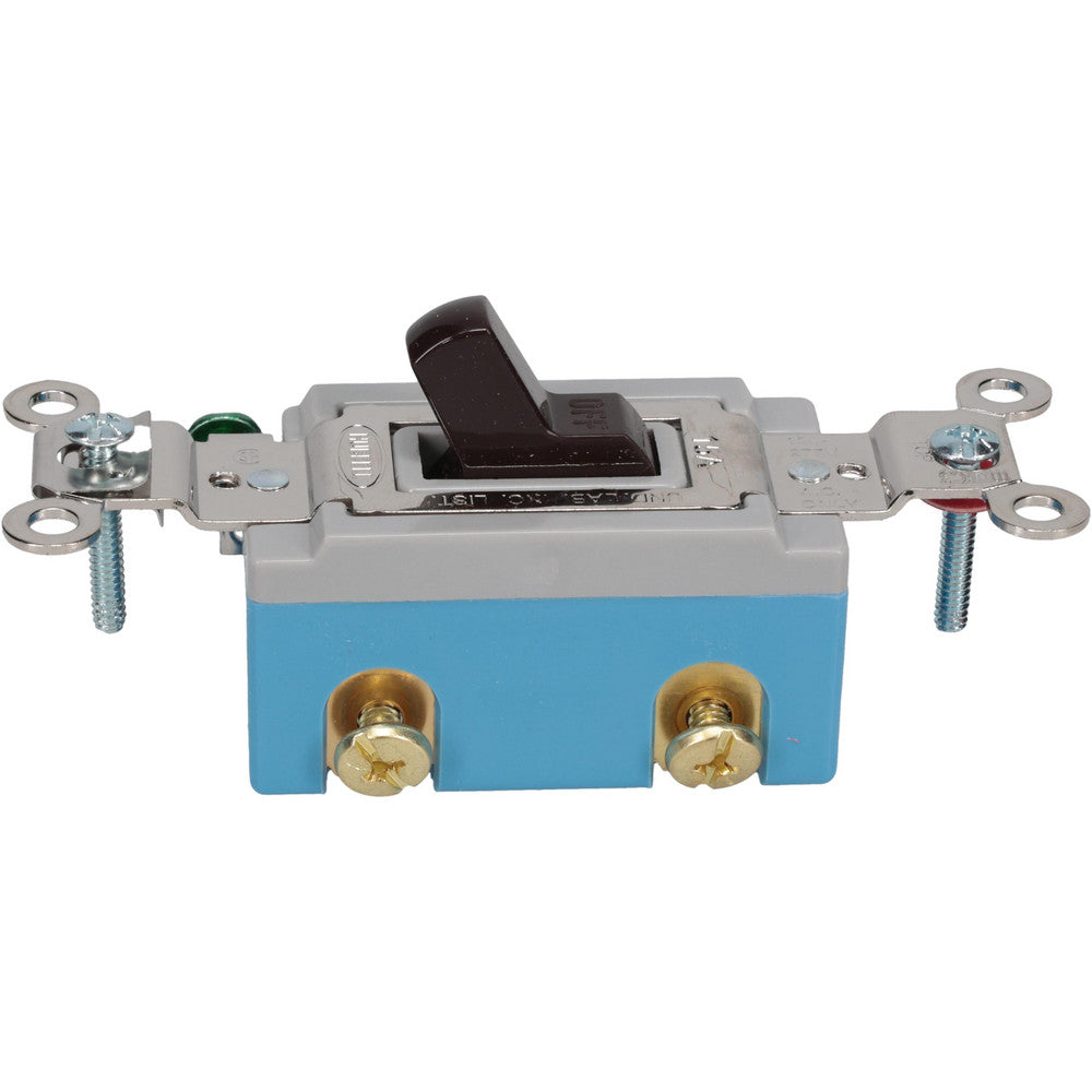 Hubbell Wiring Device-Kellems HBL1201 1 Pole, 120 to 277 VAC, 15 Amp, Industrial Grade Toggle Wall Switch