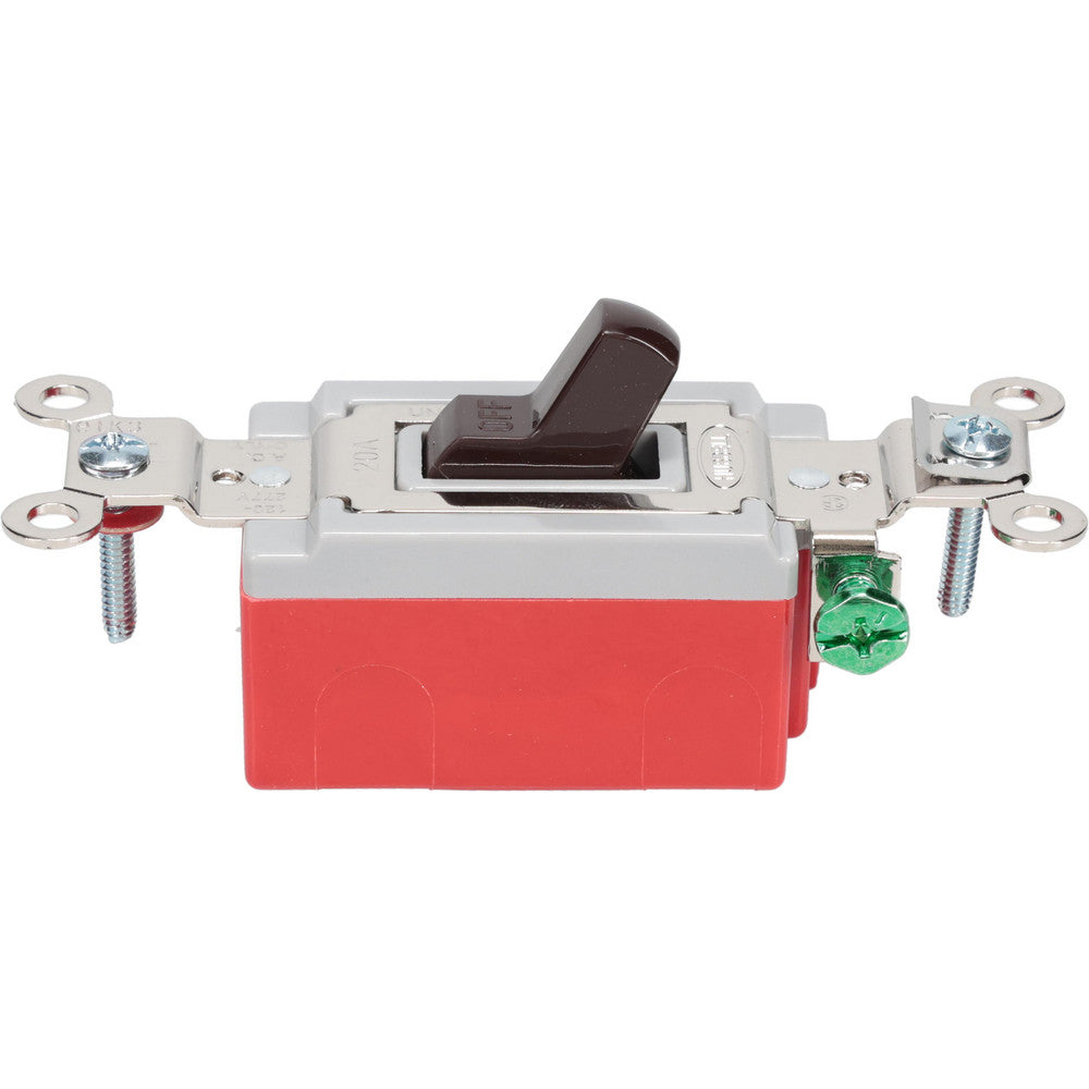 Hubbell Wiring Device-Kellems HBL1221 1 Pole, 120 to 277 VAC, 20 Amp, Industrial Grade Toggle Wall Switch