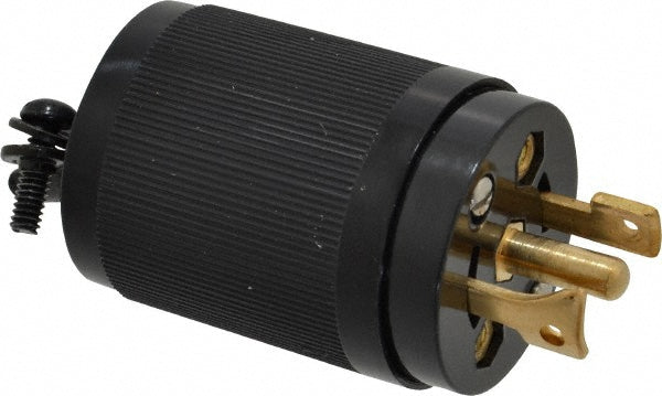 Hubbell Wiring Device-Kellems HBL7485 Locking Inlet Plug, Industrial, ML-3P, 125 & 250V, Black