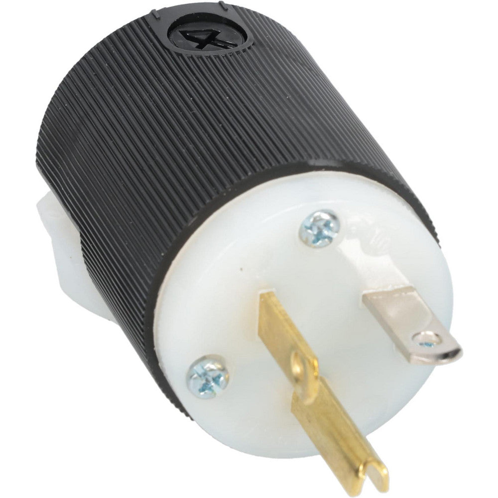 Hubbell Wiring Device-Kellems HBL5366C Straight Blade Plug 5-20P, 125VAC, Black & White