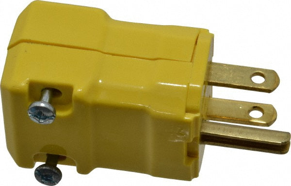 Hubbell Wiring Device-Kellems HBL5965VY Straight Blade Plug 5-15P, 125VAC, Yellow