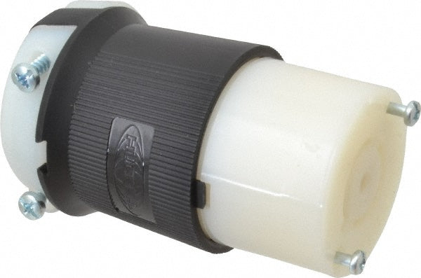 Hubbell Wiring Device-Kellems HBL2513 Locking Inlet Connector, Industrial, L21-20R, 120 & 208V, Black & White