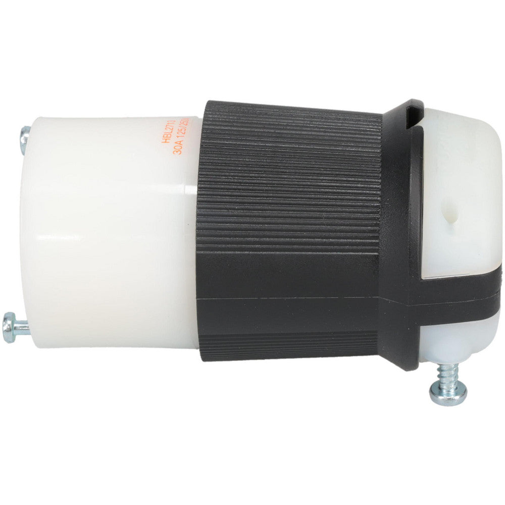 Hubbell Wiring Device-Kellems HBL2713 Locking Inlet Connector, Industrial, L14-30R, 125 & 250V, Black & White