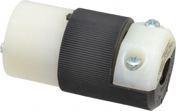 Hubbell Wiring Device-Kellems HBL4729C Locking Inlet Connector, Industrial, L5-15R, 125V, Black & White