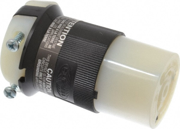Hubbell Wiring Device-Kellems HBL7314C Locking Inlet Connector, Industrial, Non-NEMA, 125 & 250V, Black & White