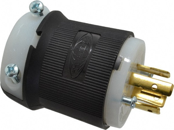 Hubbell Wiring Device-Kellems HBL2431 Locking Inlet Plug, Industrial, L16-20P, 480V, Black & White