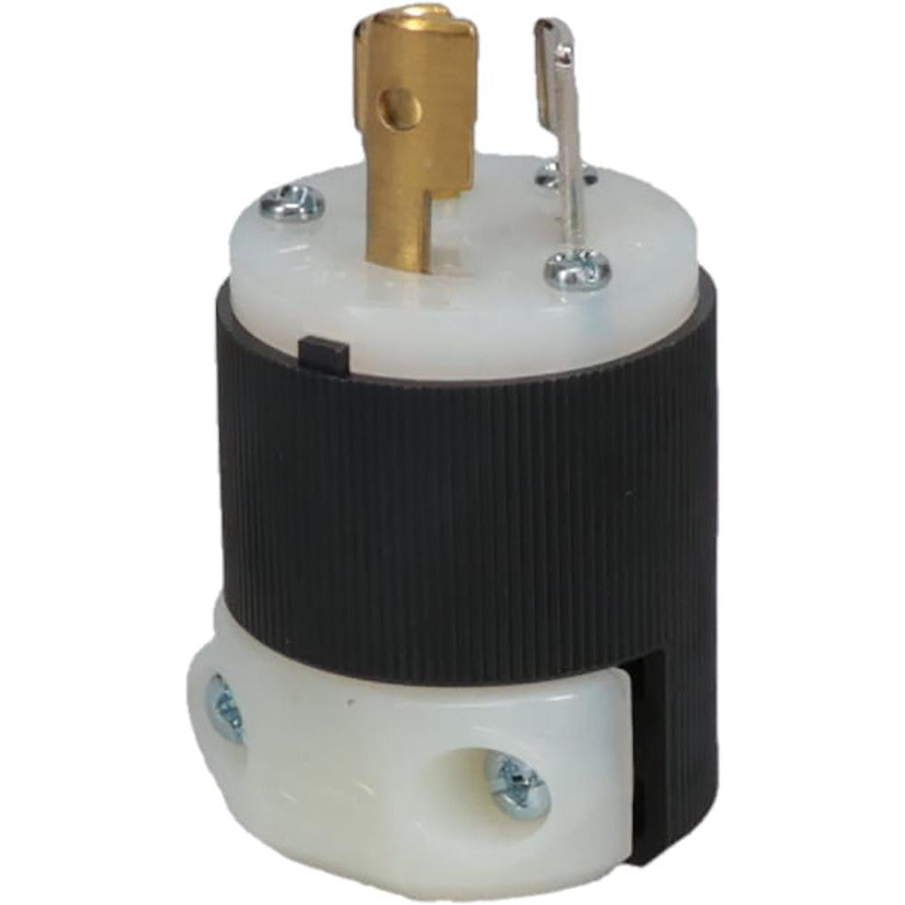 Hubbell Wiring Device-Kellems HBL4720C Locking Inlet Plug, Industrial, L5-15P, 125V, Black & White