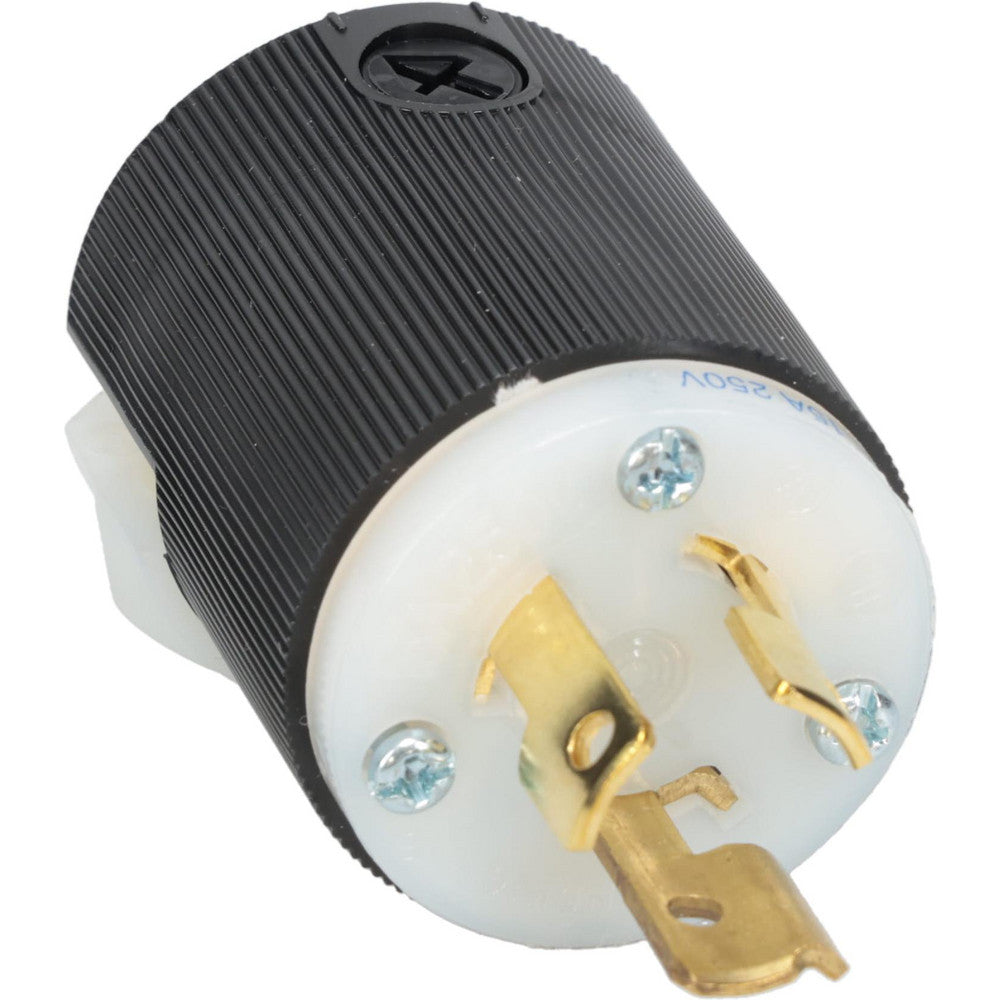Hubbell Wiring Device-Kellems HBL4570C Locking Inlet Plug, Industrial, L6-15P, 250V, Black & White
