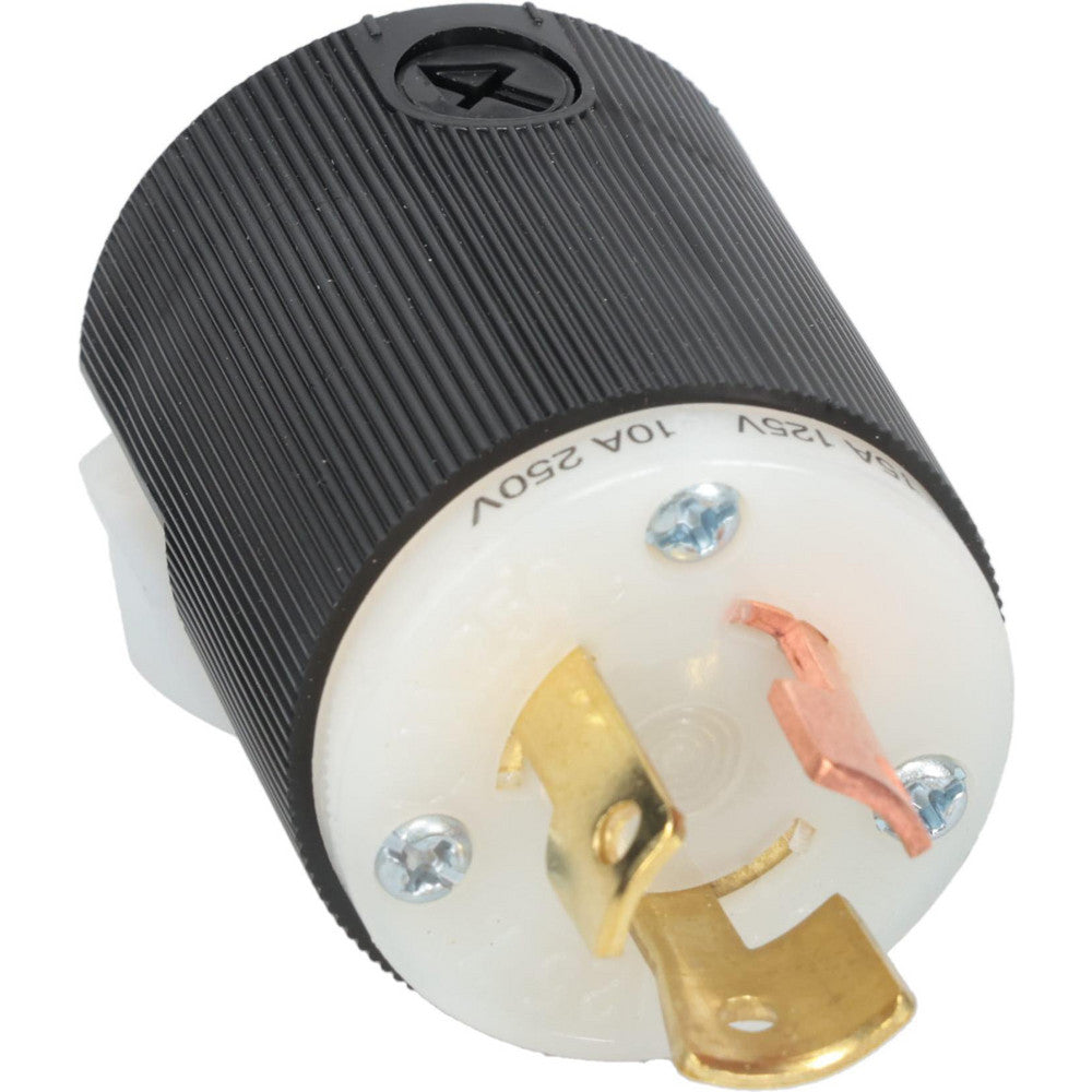 Hubbell Wiring Device-Kellems HBL7567C Locking Inlet Plug, Industrial, Non-NEMA, 125 & 250V, Black & White