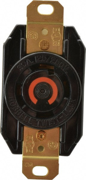 Hubbell Wiring Device-Kellems HBL2710 125/250 VAC, 30 Amp, L14-30R NEMA, Self Grounding Receptacle