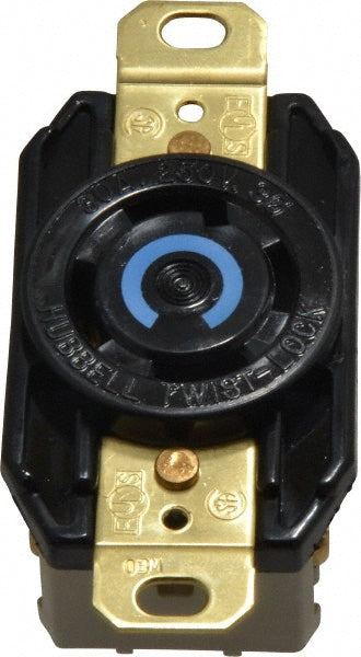 Hubbell Wiring Device-Kellems HBL2720 250 VAC, 30 Amp, L15-30R NEMA, Self Grounding Receptacle