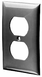 Hubbell Wiring Device-Kellems SS8 1 Gang, 4-1/2 Inch Long x 2.78 Inch Wide, Standard Outlet Wall Plate