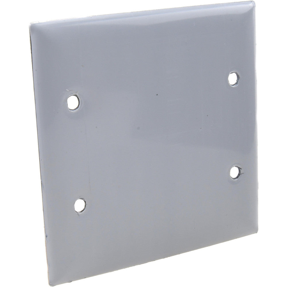 Hubbell Wiring Device-Kellems SS23 2 Gang, 4-1/2 Inch Long x 4.6 Inch Wide, Standard Blank Wall Plate