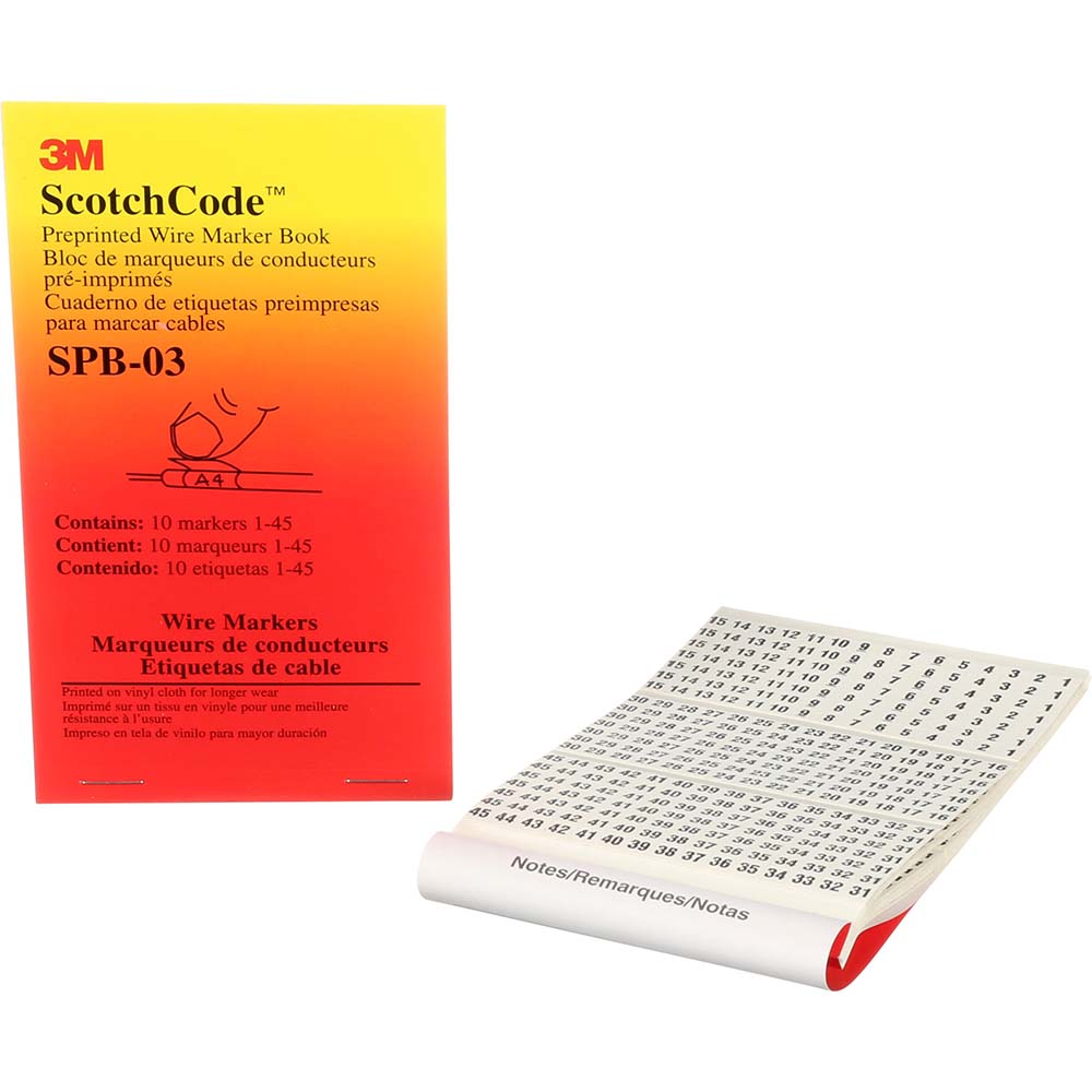 3M 7000132480 450 Label, 1.37 Inch Long x 0.22 Inch Wide x 1/4mm Thick, Numeric Vinyl Film Book