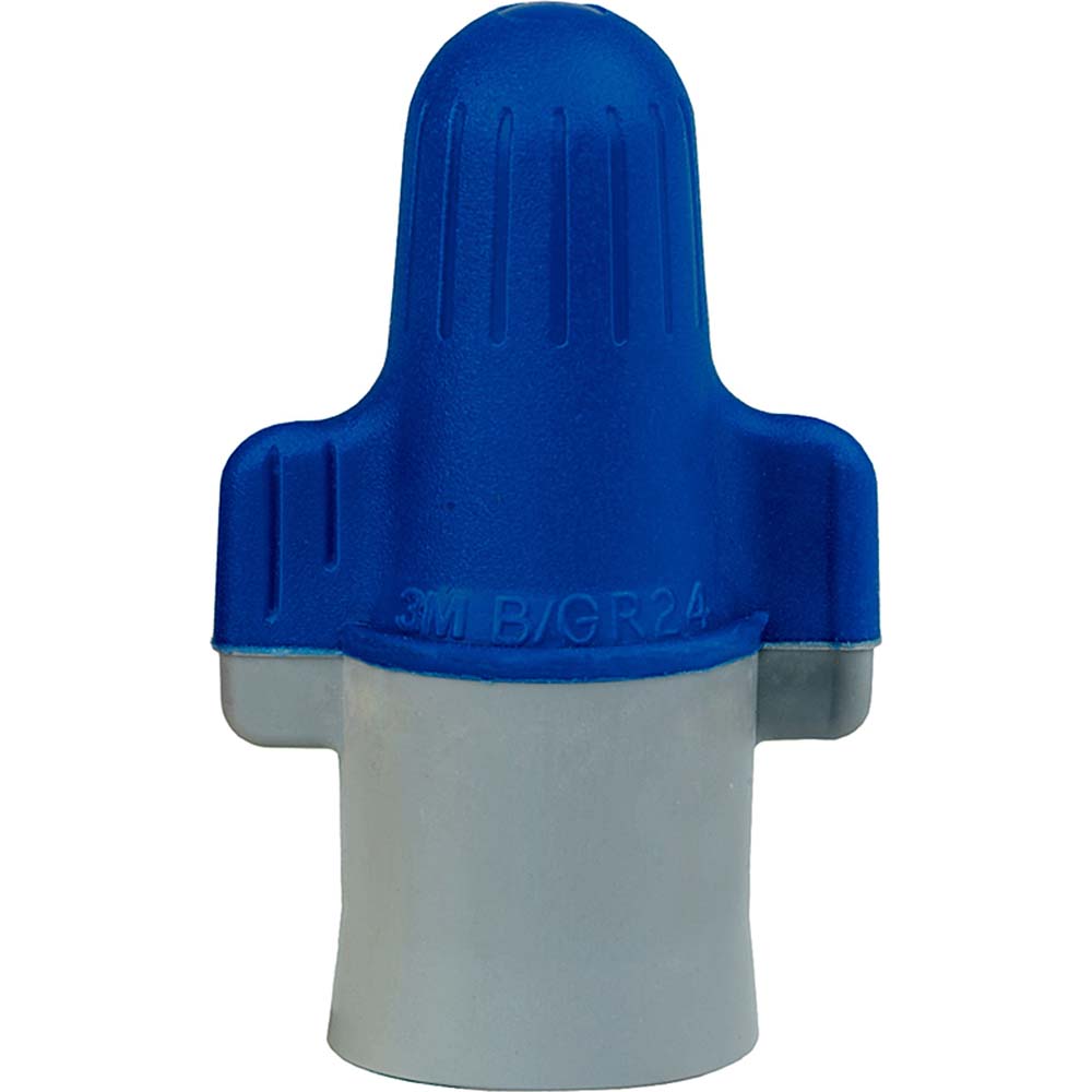 3M 7000058825 Wing Twist-On Wire Connector Blue & Gray, Flame-Retardant, 4 AWG