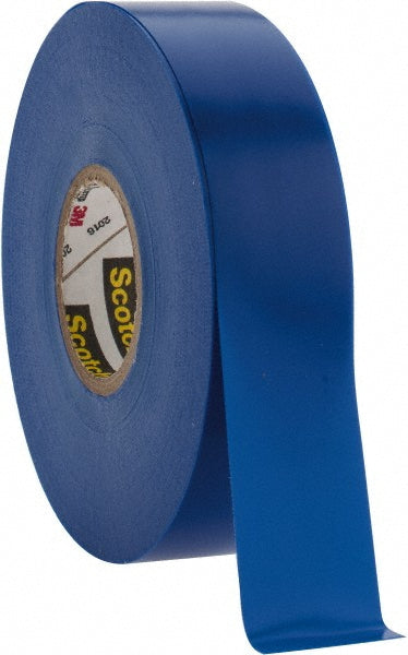 3M 7000006095 Electrical Tape 3/4" Wide, 66' Long, 7 mil Thick, Blue