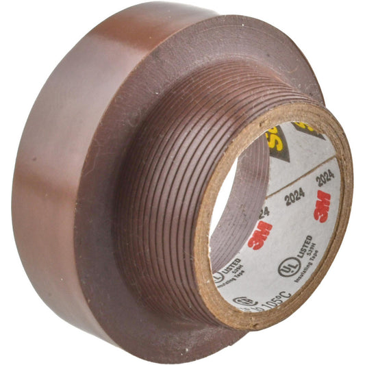 3M 7000132638 Electrical Tape 1/2" Wide, 20' Long, 7 mil Thick, Brown