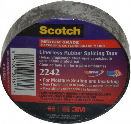 3M 7000058491 Electrical Tape 3/4" Wide, 15' Long, 30 mil Thick, Black