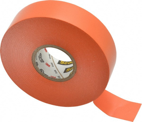 3M 7000031581 Electrical Tape 3/4" Wide, 66' Long, 7 mil Thick, Orange