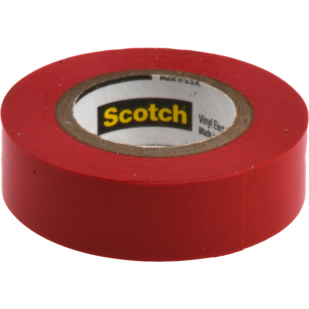 3M 7000132636 Electrical Tape 1/2" Wide, 20' Long, 7 mil Thick, Red