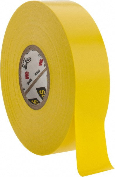 3M 7000006096 Electrical Tape 3/4" Wide, 66' Long, 7 mil Thick, Yellow