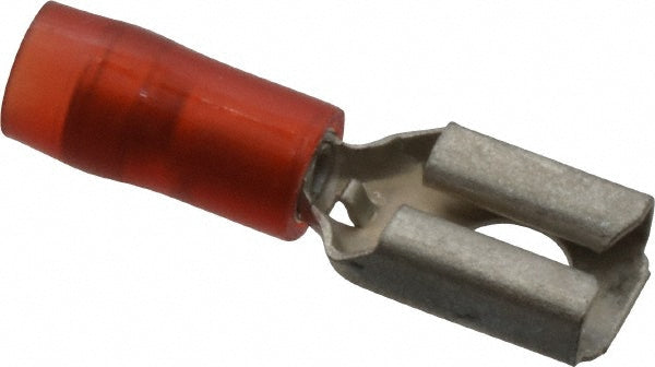 Thomas & Betts RA18-250F Wire Disconnect Female, Red, Nylon, 22-18 AWG, 1/4" Tab Width