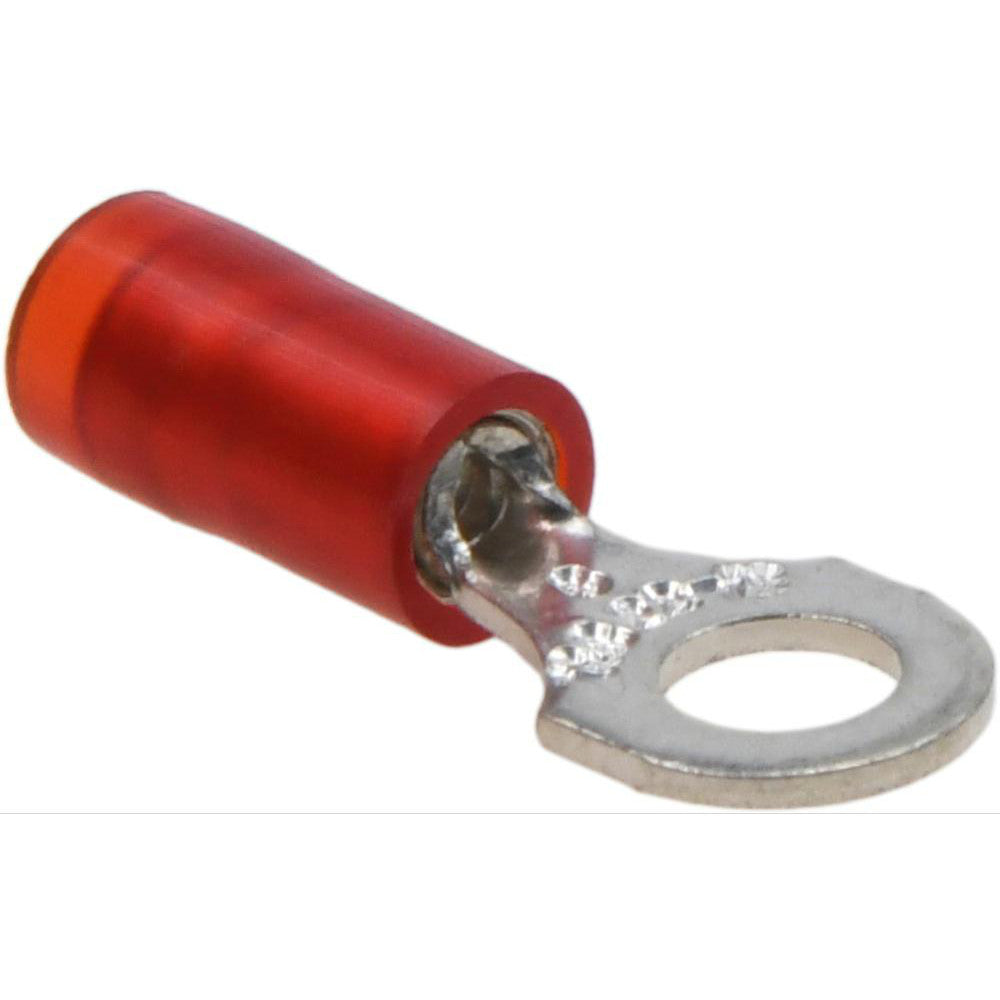 Thomas & Betts RA18-8 D Shaped Ring Terminal Partially Insulated, 22 to 16 AWG, Crimp Connection